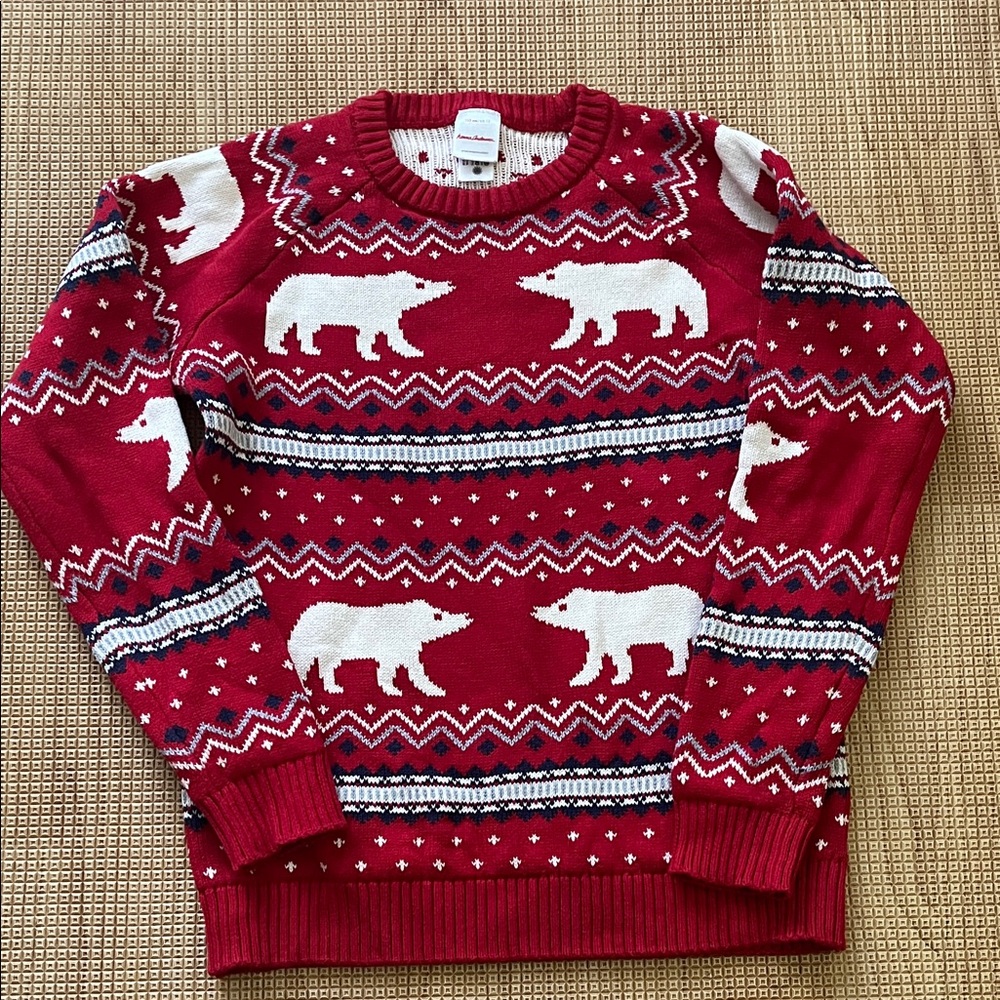 Hanna Andersson Red Polar Bear Sweater